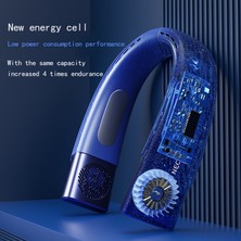 Happy World Shopping Asılı Boyun Fanı Taşınabilir Klima USB 4000 Mah Şarj Edilebilir Hava Soğutucu Açık Çalışma Seyahat Için 5 Hız Elektrikli Fan (Yurt Dışından)