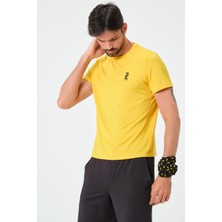 Zinde LIFE P-005678-ERKEK Bisiklet Yaka Rahat Kesim Casual Nefes Alabilen Athletic Spor T-Shirt - Tişört-Sarı