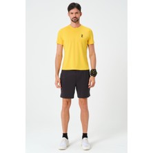 Zinde LIFE P-005678-ERKEK Bisiklet Yaka Rahat Kesim Casual Nefes Alabilen Athletic Spor T-Shirt - Tişört-Sarı