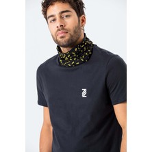 Zinde LIFE P-005961-ERKEK %100 Pamuklu Bisiklet Yaka Kısa Kol Rahat Kesim Casual Spor T-Shirt - Tişört-Siyah