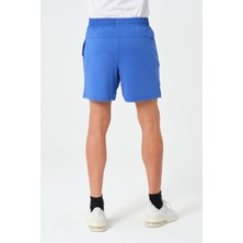 Zinde LIFE P-002997-ERKEK Yan Cep ve Arka Fermuarlı Cebe Sahip Nefes Alan Antreman Fitness Erkek Spor Şort-Mavi