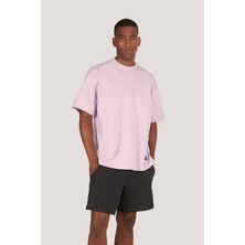 Zinde LIFE P-005654-ERKEK 100% Pamuklu Oversize  Kısa Kol T-Shirt-Lila