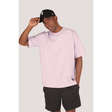 Zinde LIFE P-005654-ERKEK 100% Pamuklu Oversize  Kısa Kol T-Shirt-Lila