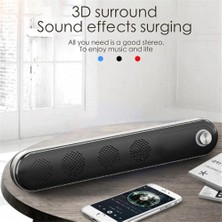 Xhang Kablosuz Bluetooth Soundbar Stereo Bas Subwoofer Multimedya Ses Sistemi Ev Dizüstü Bilgisayar Için Akıllı Telefon Yeni | Taşınabilir Hoparlörler (Siyah) (Yurt Dışından)