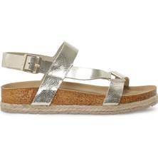 Nine West Ewo 3fx Altın Kadın Kalın Taban Sandalet