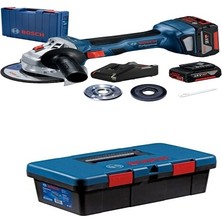 Bosch Gws 180 Li- 18 Volt 4 Amper Çift Batarya 125 mm Akülü + Bosch Professional Alet Kutusu - 1600A018T3