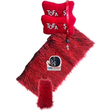 Tusba Market Tofaş Torpido Koruyucu Halı & Pelüş Torpido Örtüsü & Havlusu / Polar Boyun Yastık / Vites Püskülü