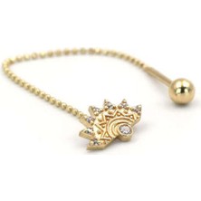 Lilarote Taşlı Yarım Güneş Tragus Küpe