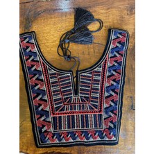 Gönülden Tasarım 25X18 cm Etnik Bohem Nakış Işleme Yaka Elbise Yaka Bluz Yaka Püsküllü