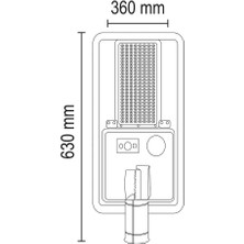 Forlife FL-3350 180W 6500K Beyaz Solar Sokak Armatürü