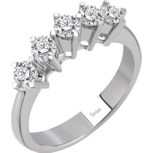 Sirius Pırlanta G Renk 0,78 Karat Pırlanta 5 Taş Yüzük 0423R0076