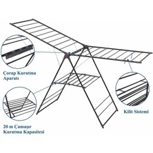 Devecioğlu Harbinger MM051 Inova Black Çamaşır Kurutma Askısı