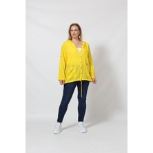 Moda Berray B027S Cebi Pullu Kapüşonlu Gömlek Sarı