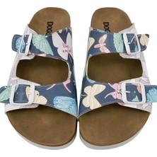 Kadın Vegan Deri Çok Renkli Terlik - Wings in My Soul Tasarım