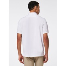 Oakley Beyaz Erkek Polo Yaka Baskılı Polo T-Shirt Oakley Oakley Icon Tn Protect Rc