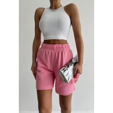 MyLove Fitilli Crop Atlet Beyaz