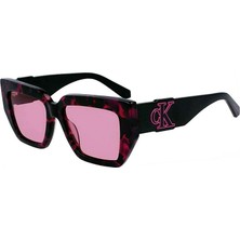Calvin Klein Jeans CKJ 23608S 234 54 Kadın Cat Eye Pembe Kemik Güneş Gözlüğü