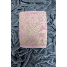 Class Çift Yönlü %100 Pamuklu 50 x 100 Jakarlı Ipliği Boyalı Adet Havlu Vintage Pembe Yeşil
