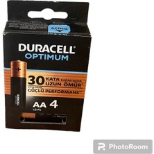 Duracell Optimum Aa 4'lü Alkalin Kalem Pil