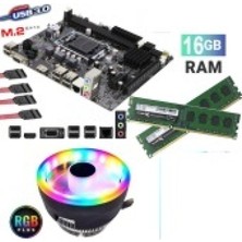 Life Teknoloji I5-2400 3.10GHZ + 16GB Ram + H61 Anakart + Rgb Cpu Fan Bundle Motherboard