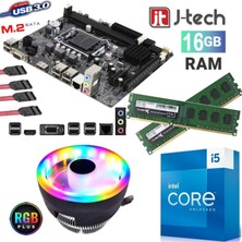 Life Teknoloji I5-2400 3.10GHZ + 16GB Ram + H61 Anakart + Rgb Cpu Fan Bundle Motherboard