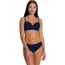 Çankaya Giyim Dolgusuz Full Dantelli Sütyen Takımı Lacivert