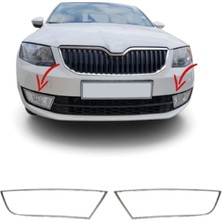 Fams Otomotiv Skoda Octavia Krom Sis Çerçevesi 2 Parça 2012-2020 Paslanmaz Çelik