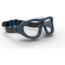 Decathlon Nabaiji Yüzücü Maskesi - L Boy - Mavi / Gri - Şeffaf Camlar - 100 Swimdow V2