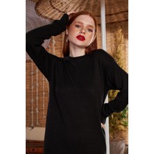 Marina Boutique Siyah Triko Elbise