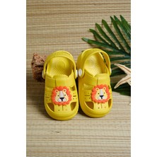 Oksit Kaydırmaz Tabanlı Aslan Figürlü Çocuk Sandalet Terlik Kız Çocuk İçin Günlük Kullanım