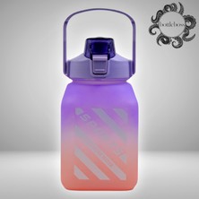 Bottle Boss Bottleboss Kare Spor Model Taşıma Askılı Pipetli Motivasyon Matarası 1,5 Litre Sticker Hediyeli