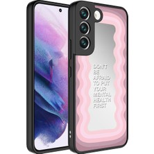 noktaks - Samsung Galaxy S21 FE - Kılıf Aynalı Desenli Kamera Korumalı Parlak Mirror Kapak - Ayna - T27245