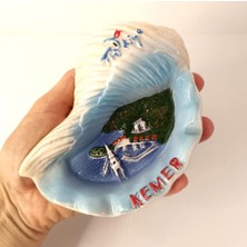 HD Marketim Küllük Kül Tablası Seramik Istiridye Deniz Kabuğu Türkiye Kemer Yazılı