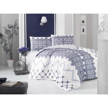 Altın Başak Çift Kişilik Nevresim Takımı Lienzo Indigo
