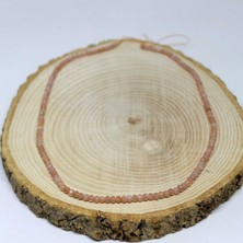 Yaşam Tohumu Güneş Taşı Koyu Renk Rondela Faset Kesim 3.5*2.5mm Yarım Dizi (17CM Uzunluğundadır)