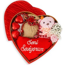 Hediye Sepeti Hediyesepeti Sevgiliye Doğum Günü Hediyesi Kalp Kutulu Sepet