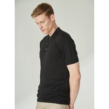 Mr. Mood Polo Yaka Siyah Erkek T-Shirt Mr Compaorta