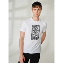 Bikkembergs Beyaz Erkek T-Shirt C 4 101 2V