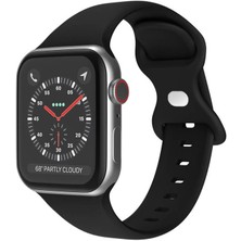 Wozlo Apple Watch 1, 2, 3, 4, 5, 6, 7, 8, Se Silikon Kordon Kayış - S-M Beden 38/40/41MM - Siyah