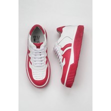 Bueno Shoes Fuşya Beyaz Deri Kadın Spor Ayakkabı 01WZ10400