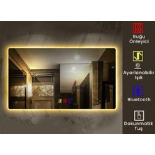 Buğusan 70X120 cm Bluetoothlu Buğu Çözücülü Dokunmatik Işıklı Ledli Banyo Aynası