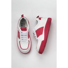 Bueno Shoes Beyaz Fuşya Deri Kadın Spor Ayakkabı 01WZ10401