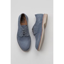 Bueno Shoes Gri Mavi Süet Erkek Klasik Ayakkabı 10M00749
