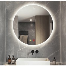 Buğusan 70 cm Çap Buğu Çözücülü Dokunmatik Işıklı Ledli Yuvarlak Banyo Aynası