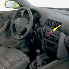 Audi A3 1997-2000 Kırmızı Üçgen Dörtlü Flaşör Ikaz Düğmesi 8L0941509H