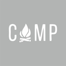 Kamp Yazı Sticker Beyaz 15X10 cm