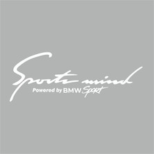 Sports Mind Bmw Sports Sticker Beyaz 21X10 cm