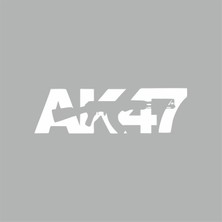 Reysa Tasarım AK47 Sticker Beyaz 20X10 cm