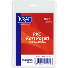 Kraf Pvc Kart Poşeti Dikey 95X130 mm 100'LÜ Paket