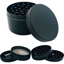 Efotech 63MM-SIYAH Grınder 4 Kat Herbal Baharat Öğütücü Parçalayıcı Paslanmaz Çelik Mıknatıslı Gırgır